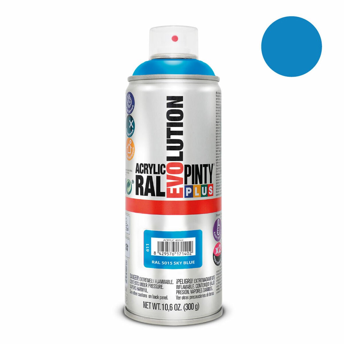 Sprejová farba Pintyplus Evolution RAL 5015 400 ml Sky Blue
